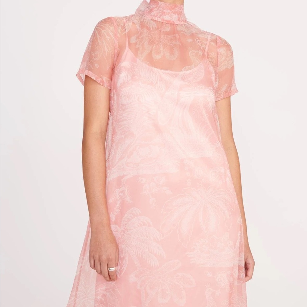 Staud Calluna Dress Pink Cherry Blossom